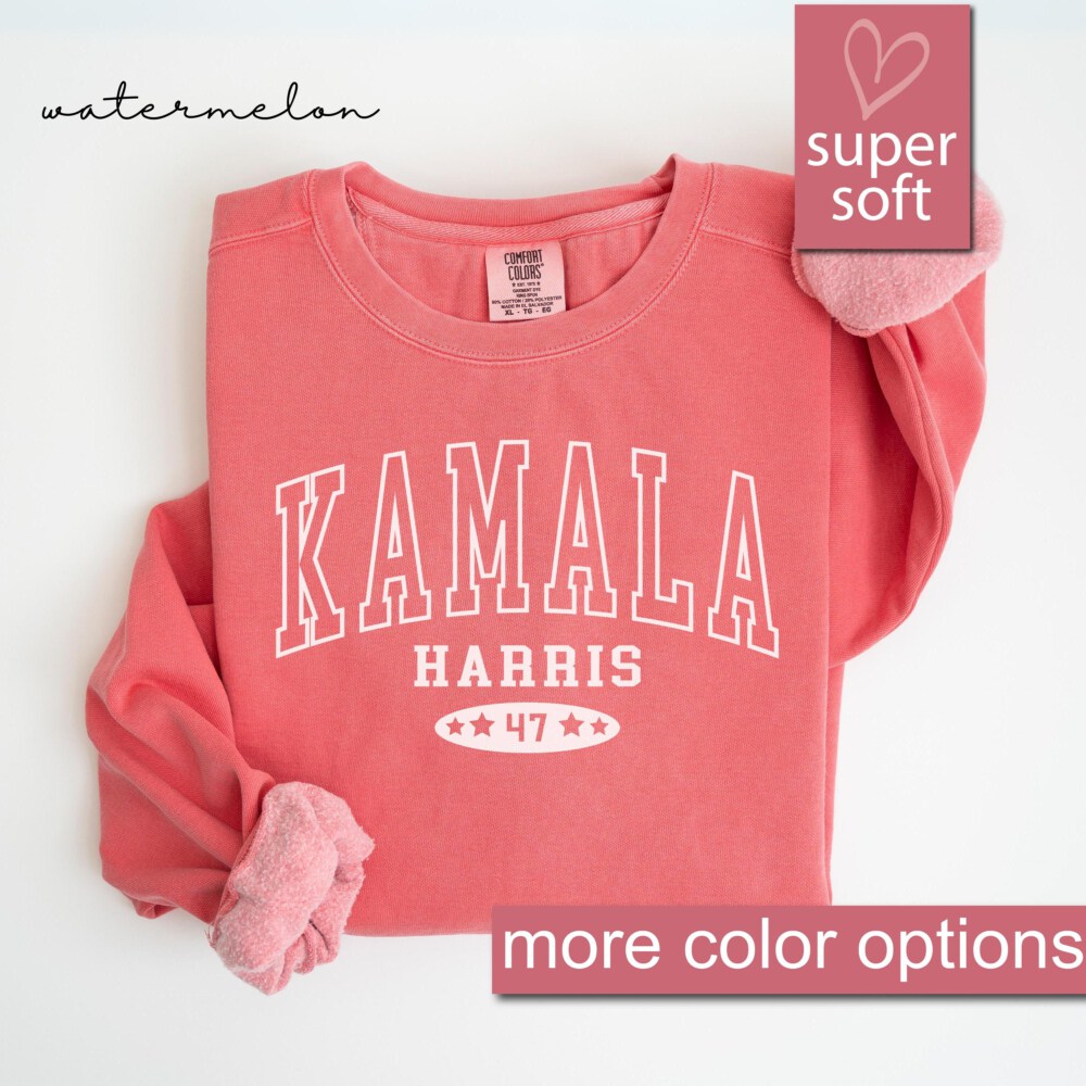 Comfort Colors® Kamala 2024 President Sweatshirt, Kamala Harris President 2024 Sweatshirts, Womens Power, Democrat Sweaters, Election 2024