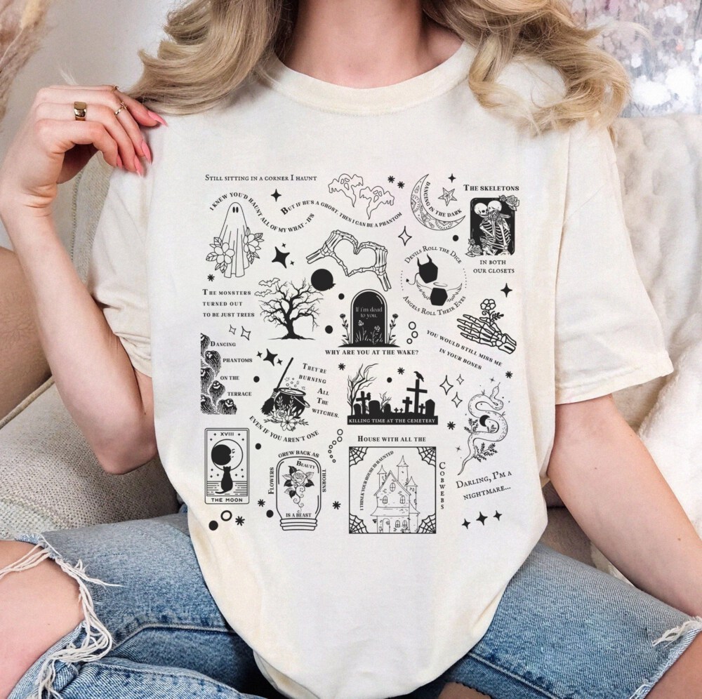 Halloween Shirt, Halloween Songs Shirt, Halloween Lyrics Shirt, Halloween Pumpkin Shirt, Spooky Season, Fall Season Shirt, Ghost Sweatshirt