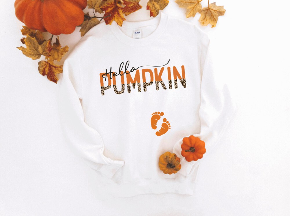 hello pumpkin pregnancy sweater - hello pumpkin pregnancy announcement sweatshirt - fall pregnancy sweaters - fall pregnancy shirt -pullover