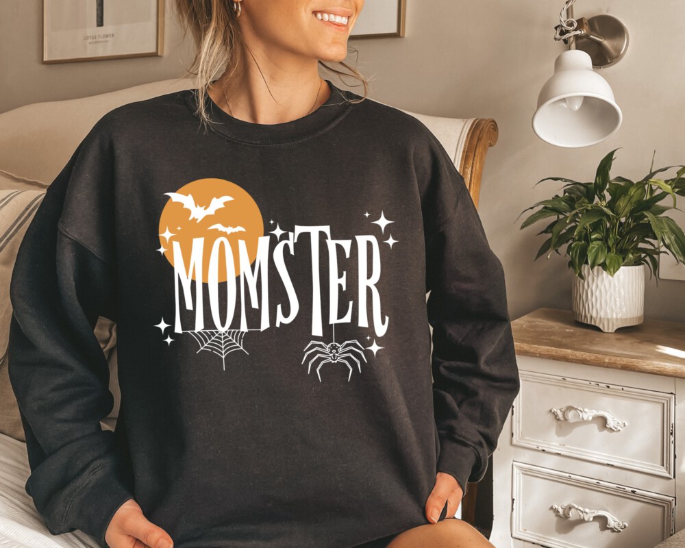 Momster Halloween Sweatshirt, Momster Hoodie, Halloween Sweatshirts for Women, Halloween Crewneck, Halloween Sweater, Funny Halloween Hoodie
