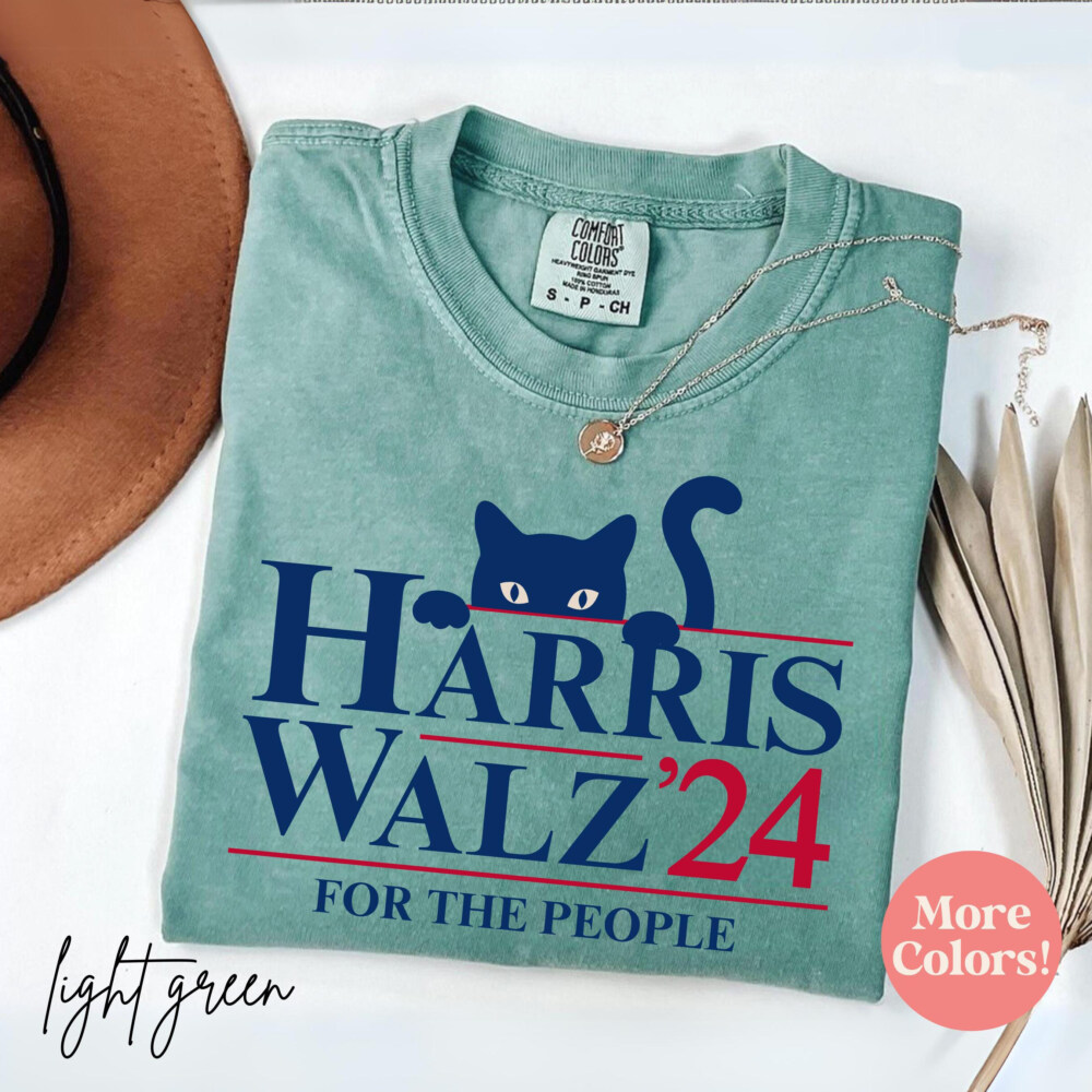 Harris Walz Shirt President Cat Lady for Kamala Harris 2024 Shirt Election Shirt Kamala Rally Tshirt Tim Walz Tee Elect Kamala Harris Walz