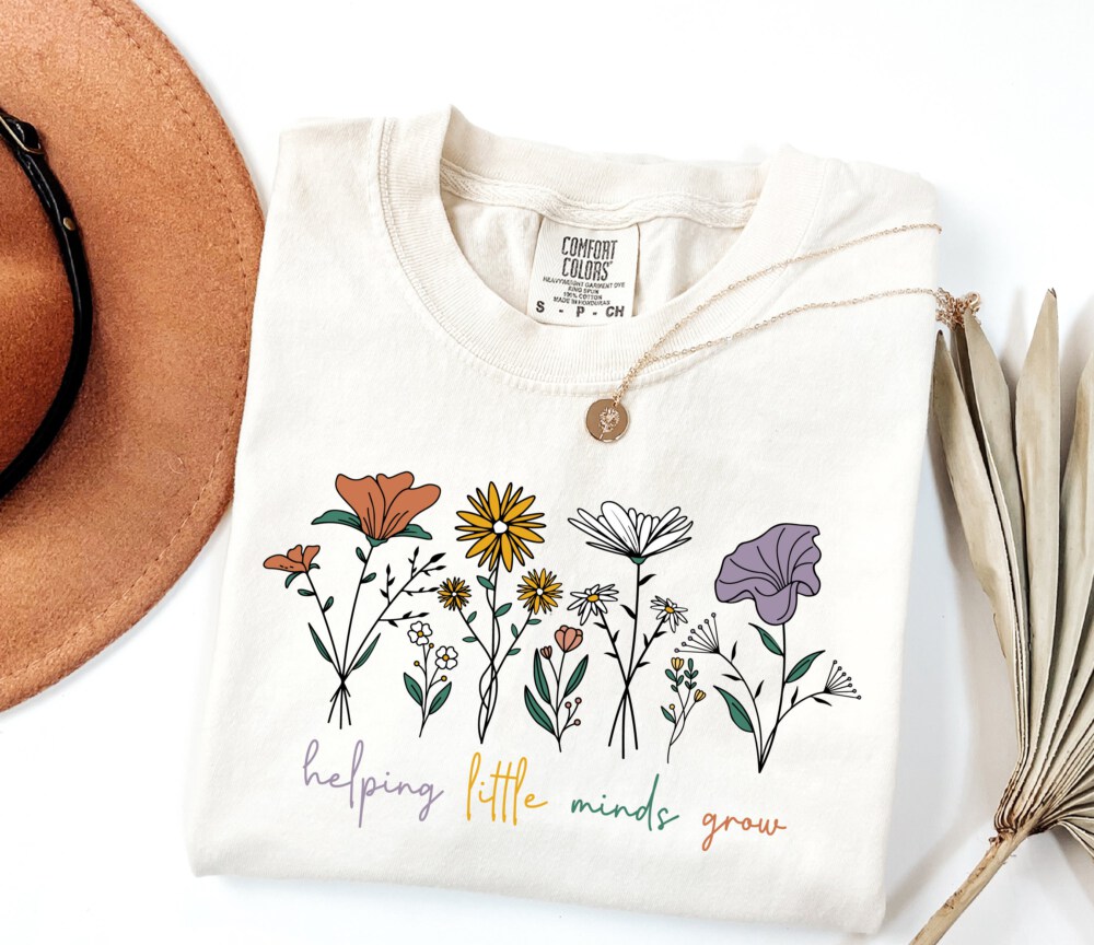 Comfort Colors® Cute Teacher Shirt, Helping Little Minds Grow, Teacher Appreciation Gift, Sped Teacher Gift, Special Education, Teacher Tee