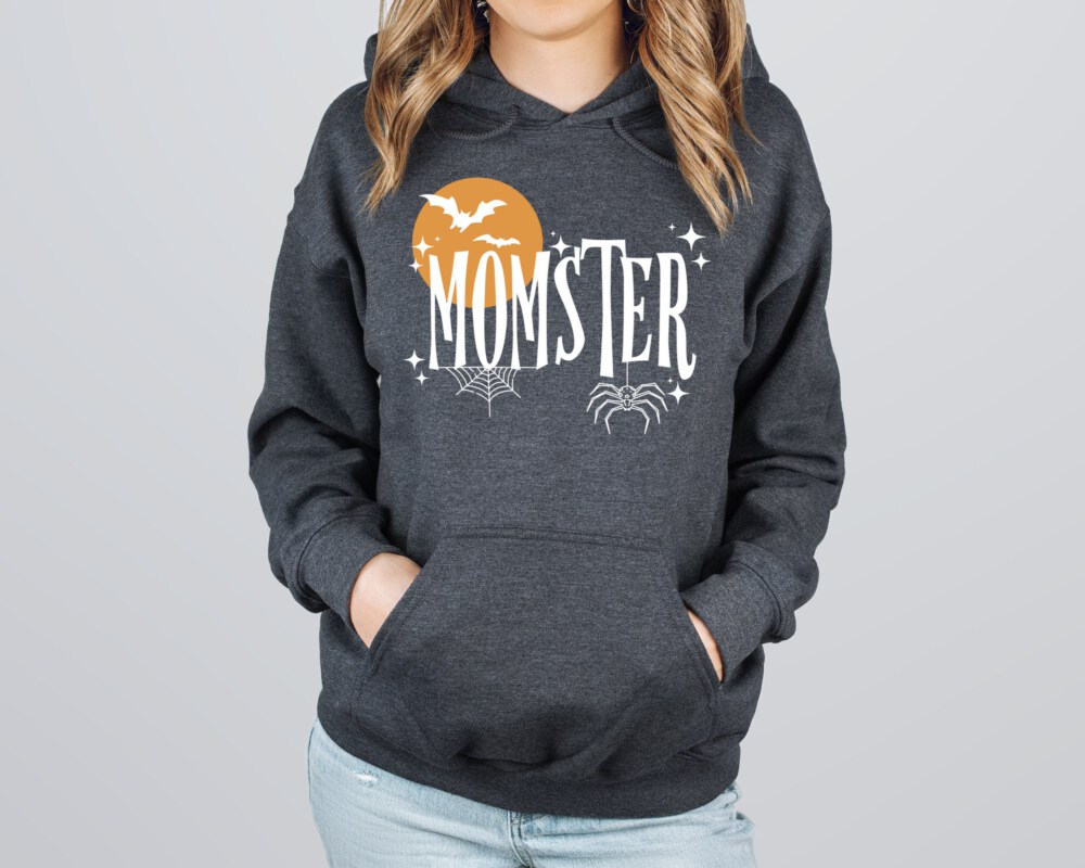 Momster Halloween Sweatshirt, Momster Hoodie, Halloween Sweatshirts for Women, Halloween Crewneck, Halloween Sweater, Funny Halloween Hoodie