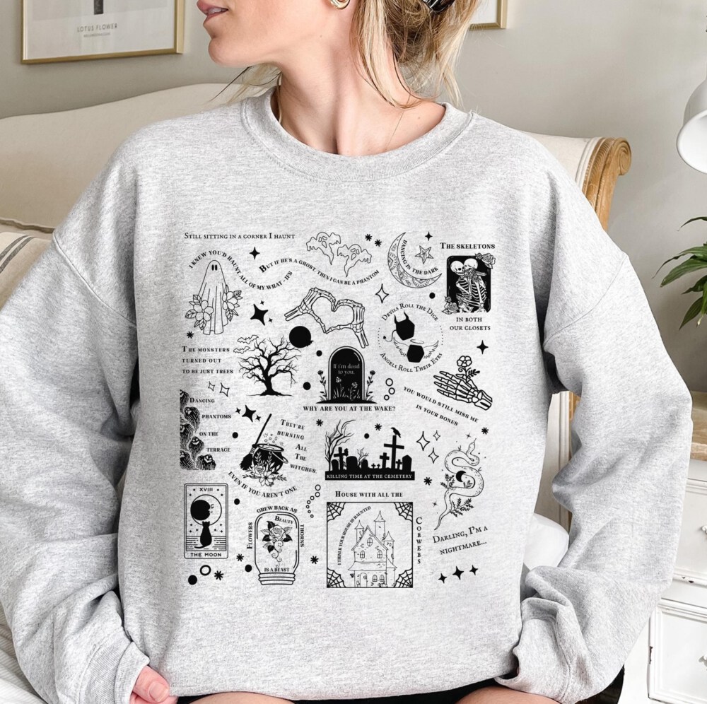 Halloween Shirt, Halloween Songs Shirt, Halloween Lyrics Shirt, Halloween Pumpkin Shirt, Spooky Season, Fall Season Shirt, Ghost Sweatshirt