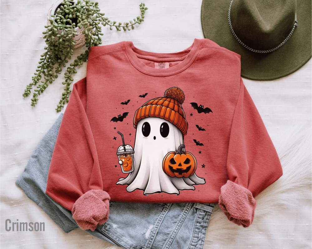 Halloween Ghost Comfort Colors Shirt, Cute Ghost Shirt, Womens Halloween Shirt, Cute Fall Shirt, Spooky Season Shirt, Gift For Halloween