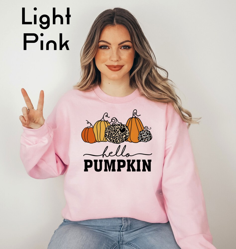 Hello Pumpkin Sweatshirt, Cute Fall Sweatshirts for Women, Thanksgiving Gift, Halloween Sweatshirts For Women, Fall Gifts, Autumn Sweatshirt