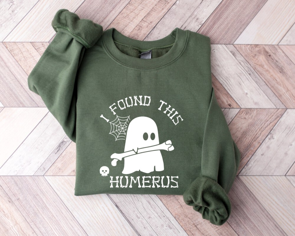 I Found This Humerus Ghost Sweatshirt, Halloween Sweatshirt, Nursing School Clothing, Fall Sweatshirt, Funny Halloween
