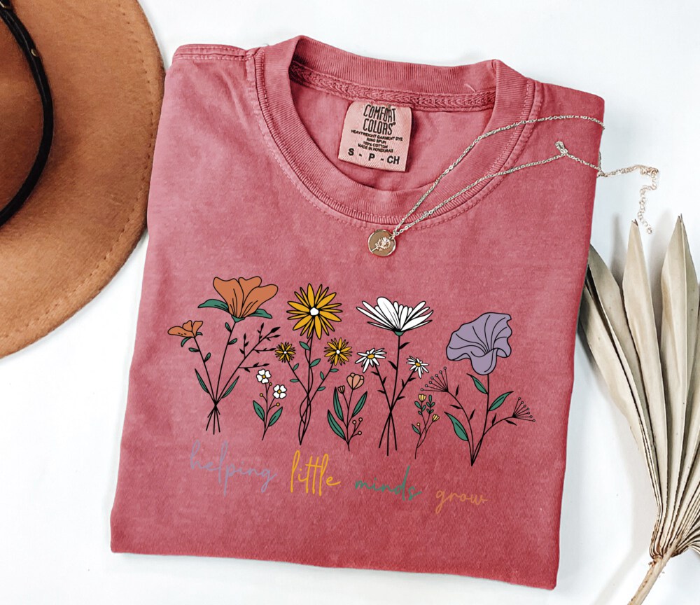 Comfort Colors® Cute Teacher Shirt, Helping Little Minds Grow, Teacher Appreciation Gift, Sped Teacher Gift, Special Education, Teacher Tee
