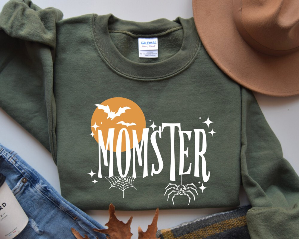 Momster Halloween Sweatshirt, Momster Hoodie, Halloween Sweatshirts for Women, Halloween Crewneck, Halloween Sweater, Funny Halloween Hoodie