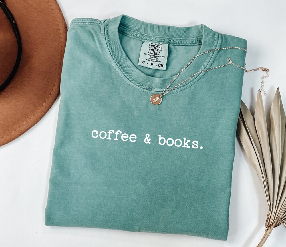 Coffee & Books Shirt, Cute Coffee Lover Teacher Shirt, Teacher Appreciation Gift, Back To School, Bookish Teacher Shirt, Teacher Life Shirt