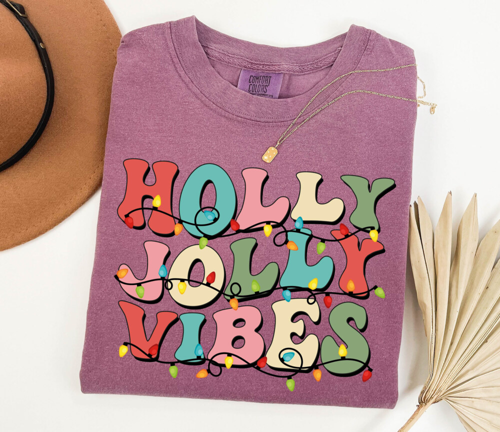 Holly Jolly Merry Christmas Shirt, Merry And Bright Christmas Shirt, Cute Christmas Gift, Christmas Party Shirt, Holiday Shirt, Xmas Shirt