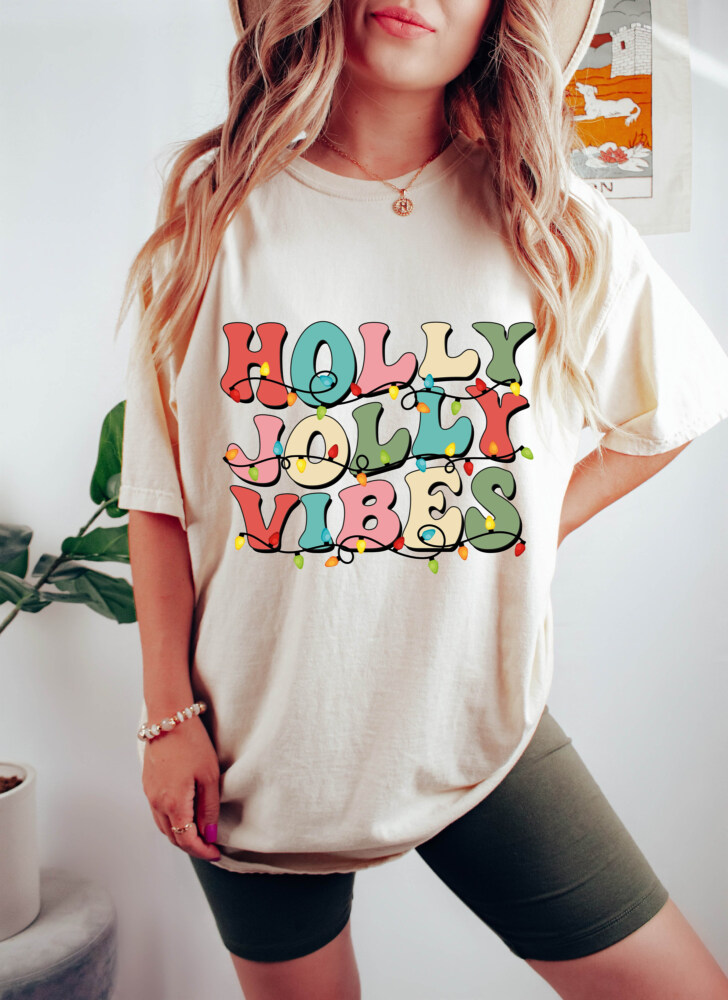 Holly Jolly Merry Christmas Shirt, Merry And Bright Christmas Shirt, Cute Christmas Gift, Christmas Party Shirt, Holiday Shirt, Xmas Shirt