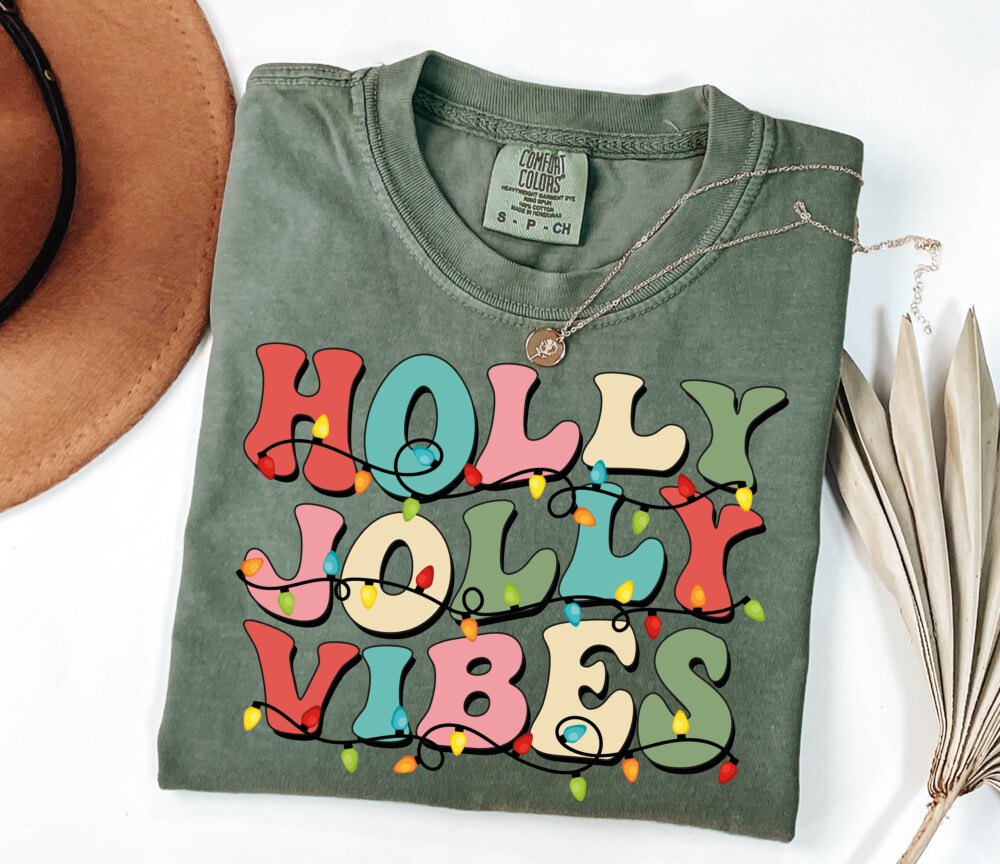 Holly Jolly Merry Christmas Shirt, Merry And Bright Christmas Shirt, Cute Christmas Gift, Christmas Party Shirt, Holiday Shirt, Xmas Shirt