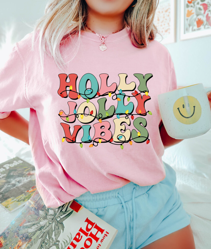 Holly Jolly Merry Christmas Shirt, Merry And Bright Christmas Shirt, Cute Christmas Gift, Christmas Party Shirt, Holiday Shirt, Xmas Shirt