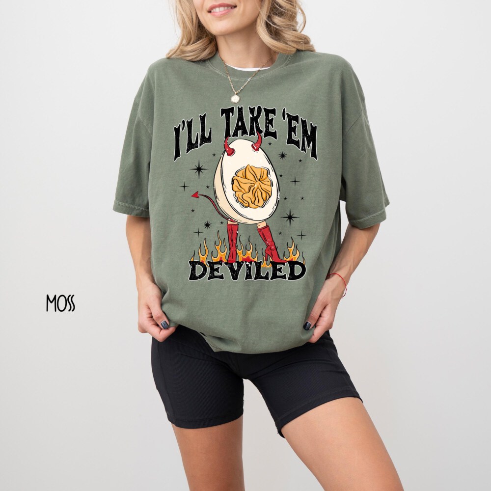 Comfort Colors® Thanksgiving Shirt For Women, I'll Take 'Em Deviled Eggs Shirt, Thanksgiving Shirt, Funny Fall Shirt, Thanksgiving Gift