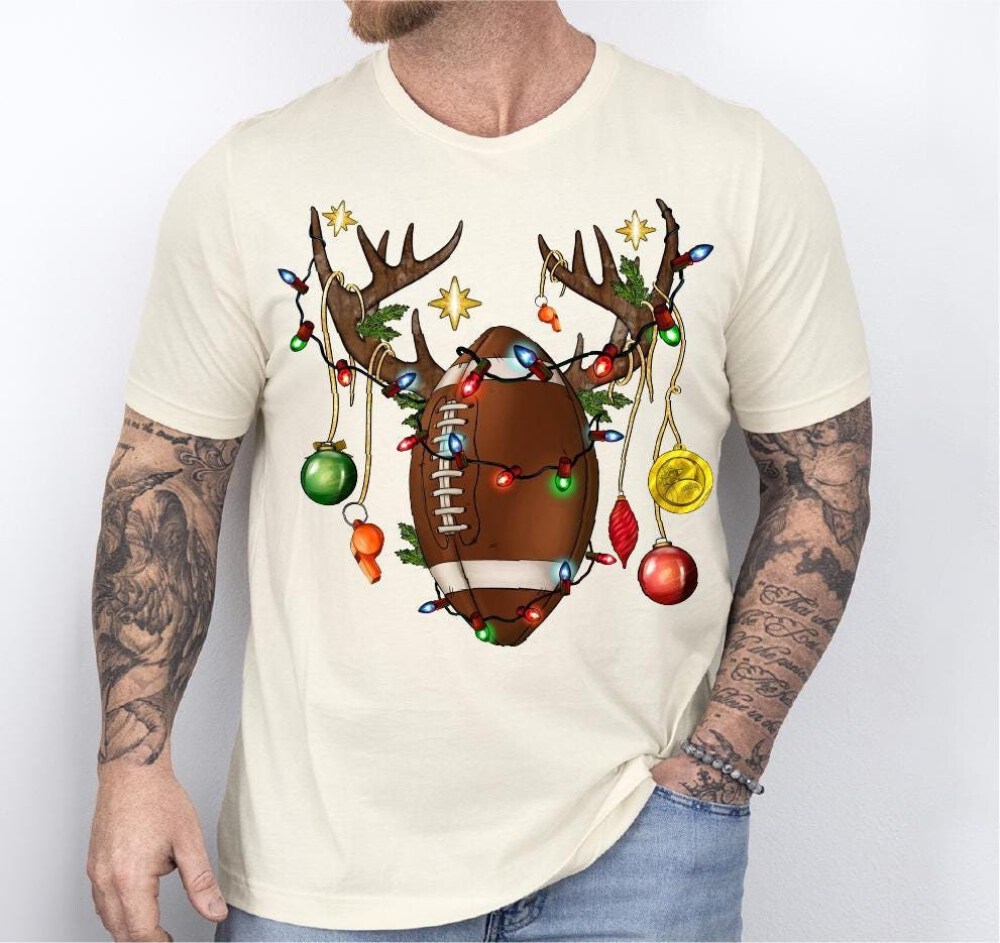 Christmas Football Shirt, Xmas Football Team T-shirt, Football Sport Sweatshirt, Football Mom Christmas Tee, Christmas Family Football Shirt