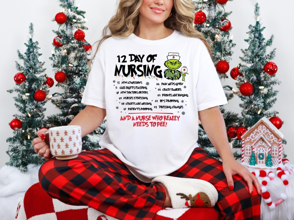 Funny Christmas Nurse Sweatshirt,Merry Grinchmas shirt,Nursing shirt,Christmas Gift For Nurse, Nurse Grinch Shirt,Cute Christmas Nurse Shirt