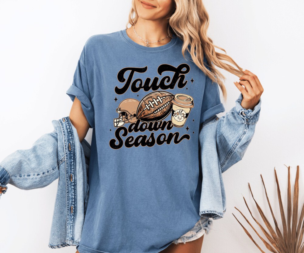 Touch Down Season Shirt,Game Day Shirt For Mom, Football Mom Sweater, American Football for Him Hoodie Sports Mom Sweatshirt