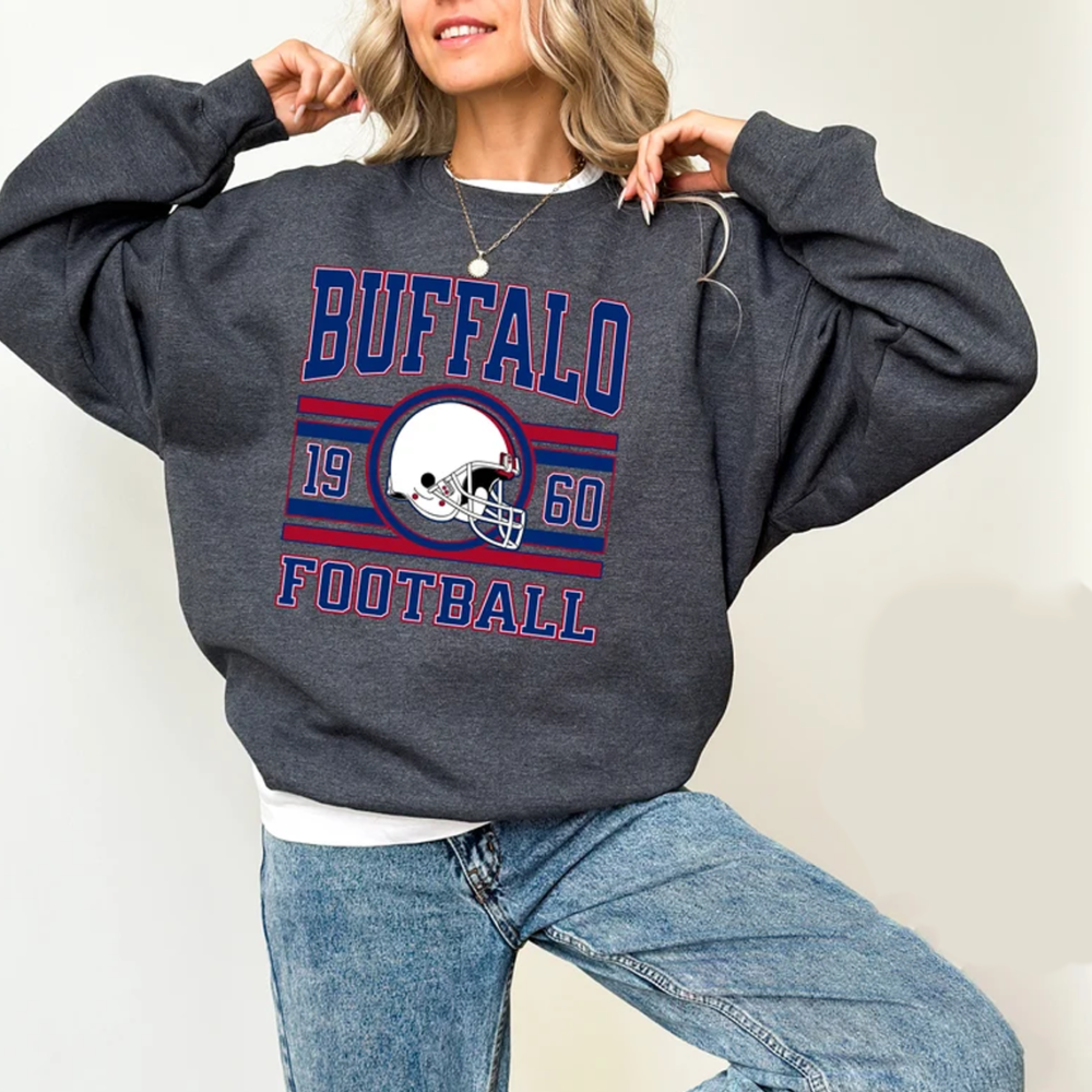 Vintage Buffalo Football Sweatshirt T-Shirt And Hoodie, Trendy Buffalo Football Fan Gift, Buffalo Game Day Shirt, Trendy Bill Sweatshirt