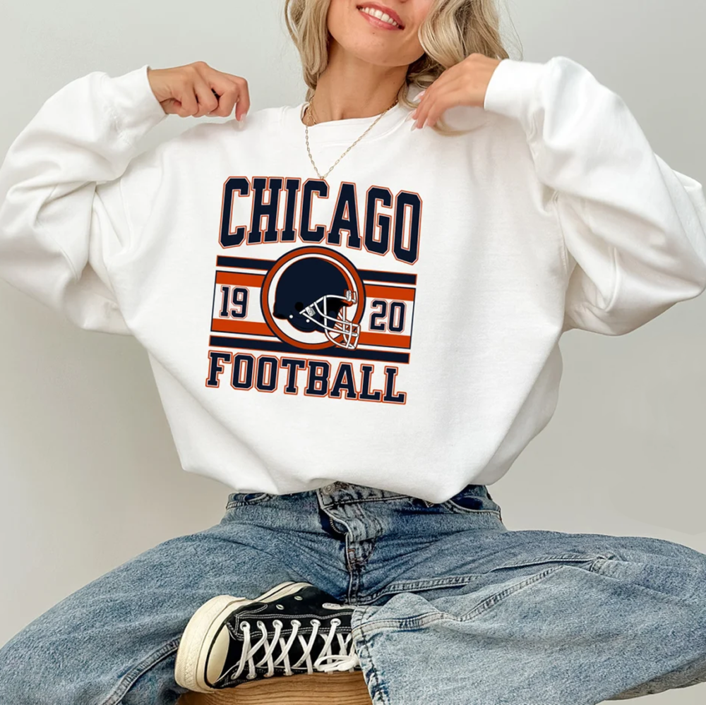 Vintage Football Sweatshirt, Vintage Chicago Football Sweatshirt, Football Vintage Sweatshirt, Chicago Game Day Shirt,Vintage Shirt