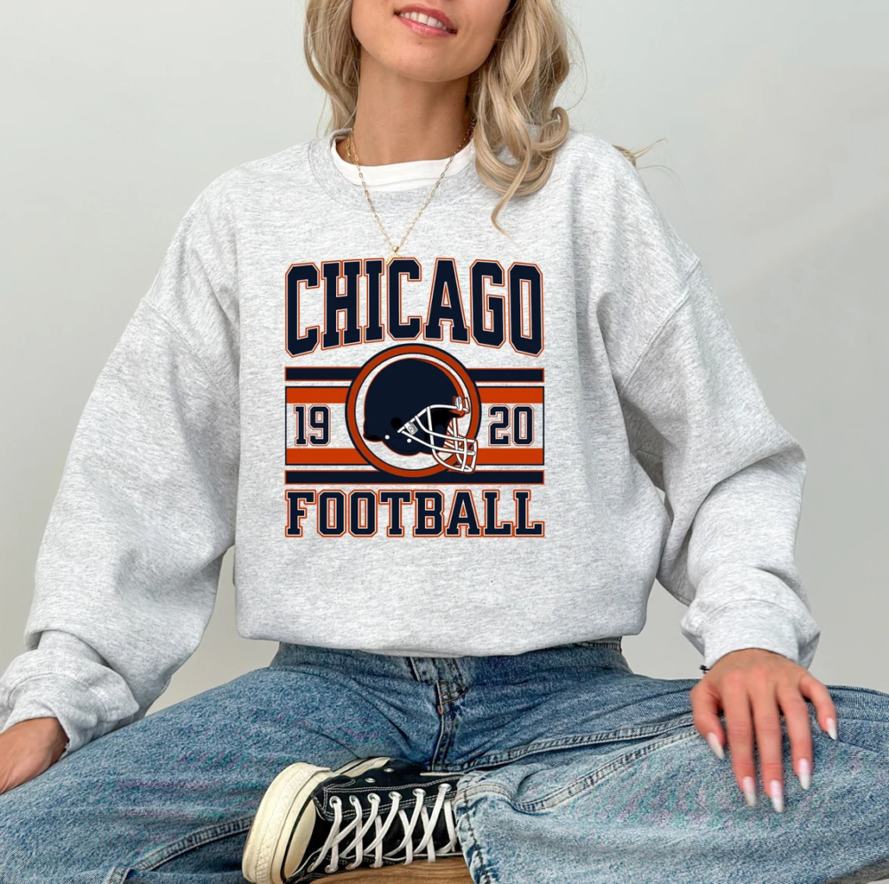 Vintage Football Sweatshirt, Vintage Chicago Football Sweatshirt, Football Vintage Sweatshirt, Chicago Game Day Shirt,Vintage Shirt