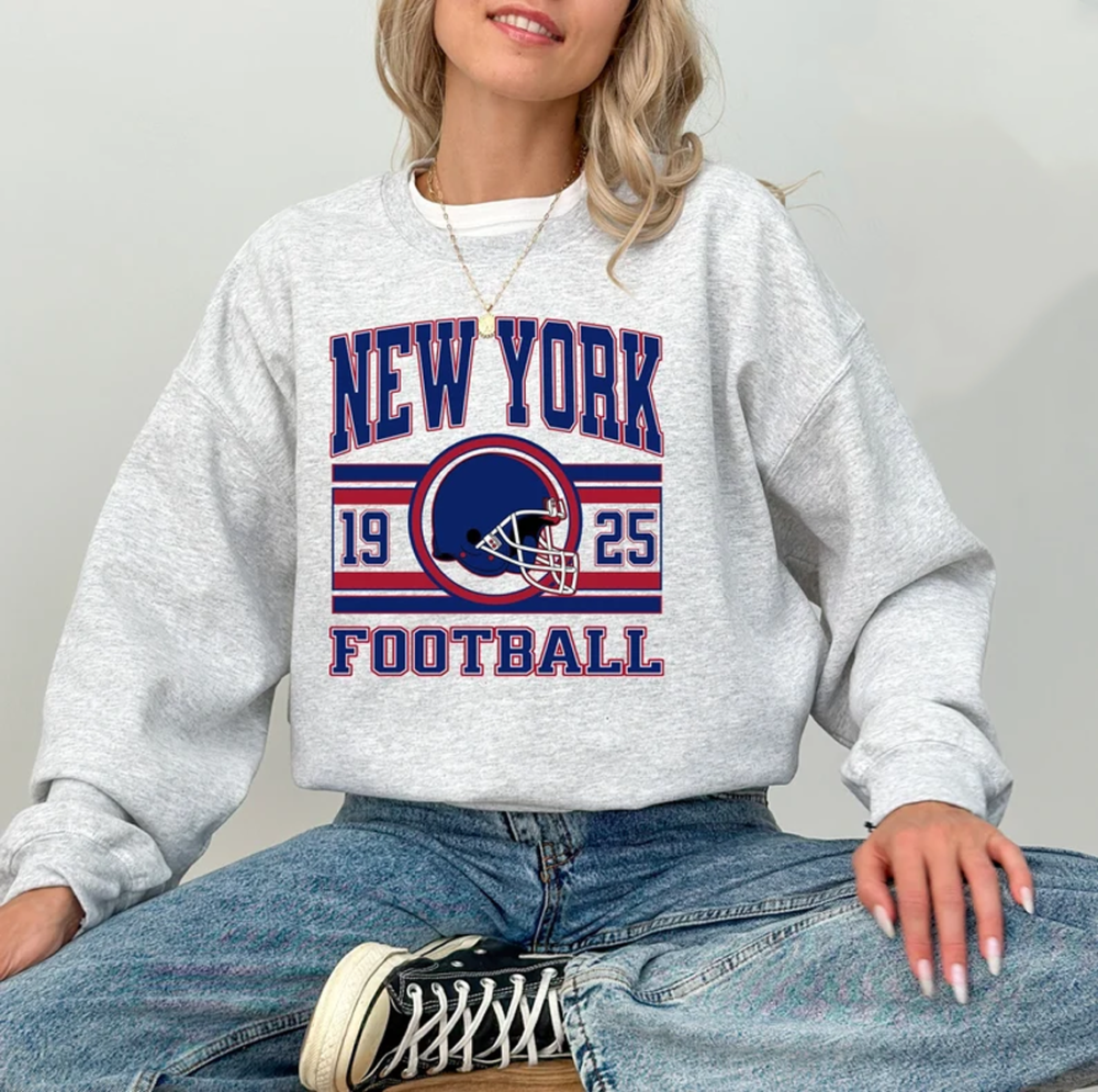 New York Sweatshirt And T-Shirt, Trendy New York Football Shirts, New York Football Sweater, New York Game Day, New York Football Crewneck