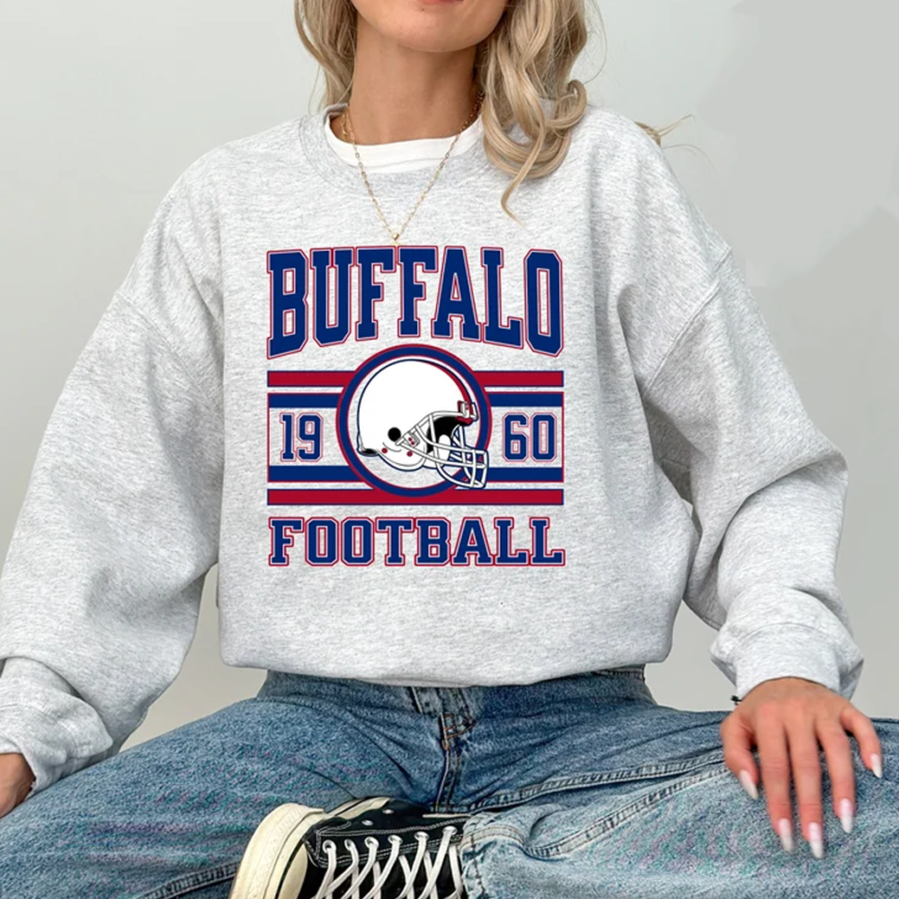 Vintage Buffalo Football Sweatshirt T-Shirt And Hoodie, Trendy Buffalo Football Fan Gift, Buffalo Game Day Shirt, Trendy Bill Sweatshirt