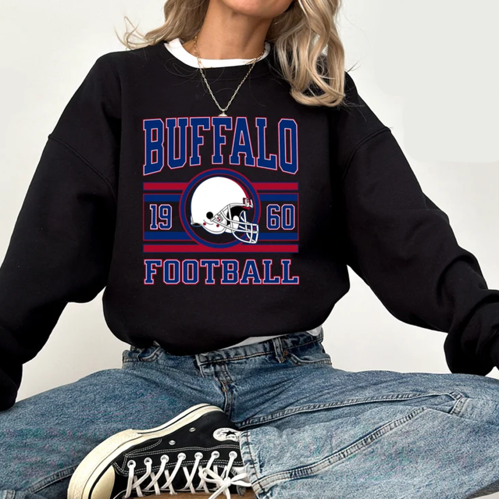 Vintage Buffalo Football Sweatshirt T-Shirt And Hoodie, Trendy Buffalo Football Fan Gift, Buffalo Game Day Shirt, Trendy Bill Sweatshirt