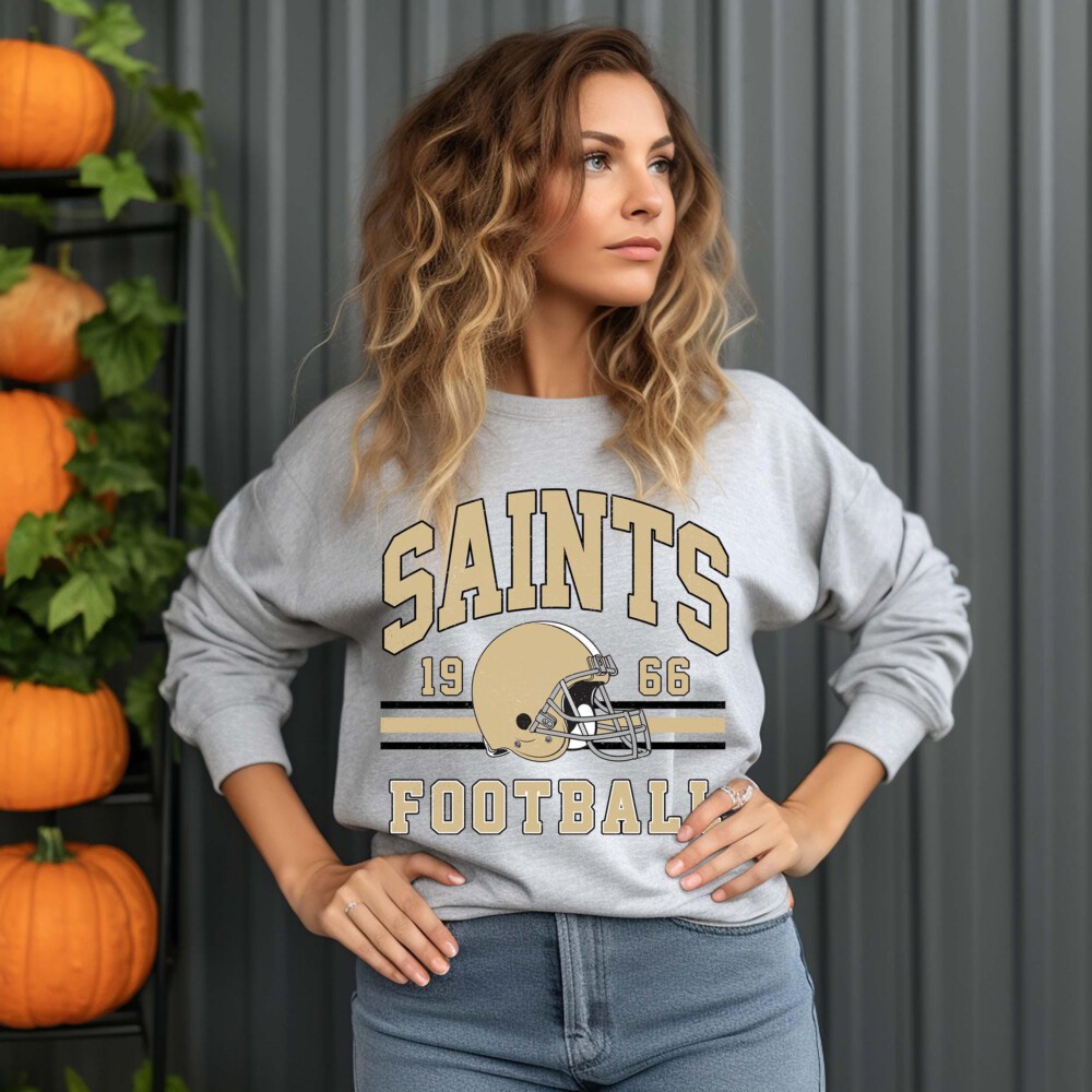 Vintage New Orleans Football Sweatshirt, Vintage Football Sweatshirt, Saints Football Vintage Sweatshirt, Saints Game Day Sweatshirt