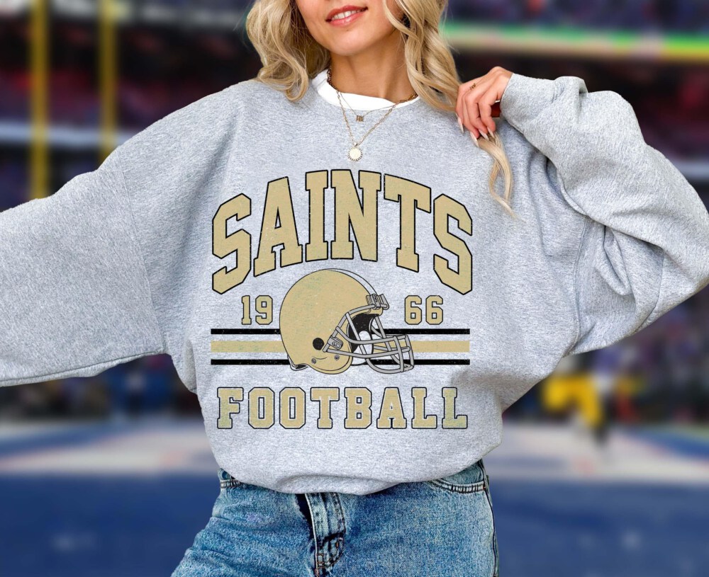 Vintage New Orleans Football Sweatshirt, Vintage Football Sweatshirt, Saints Football Vintage Sweatshirt, Saints Game Day Sweatshirt