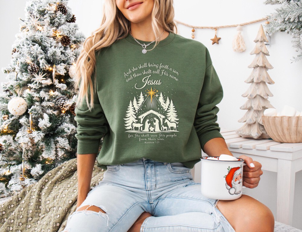 Jesus Is The Reason For The Season Sweatshirt, Christmas Christian Gift, Religious Christian Christmas Faith Shirt, Christmas Jesus Quotes