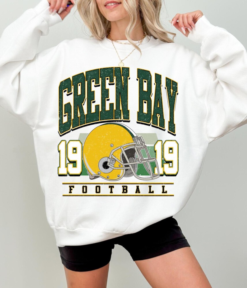 Green Bay Football Vintage Style Sweatshirt, Retro Green Bay Varsity Crewneck T-Shirt, Green Bay T-shirt
