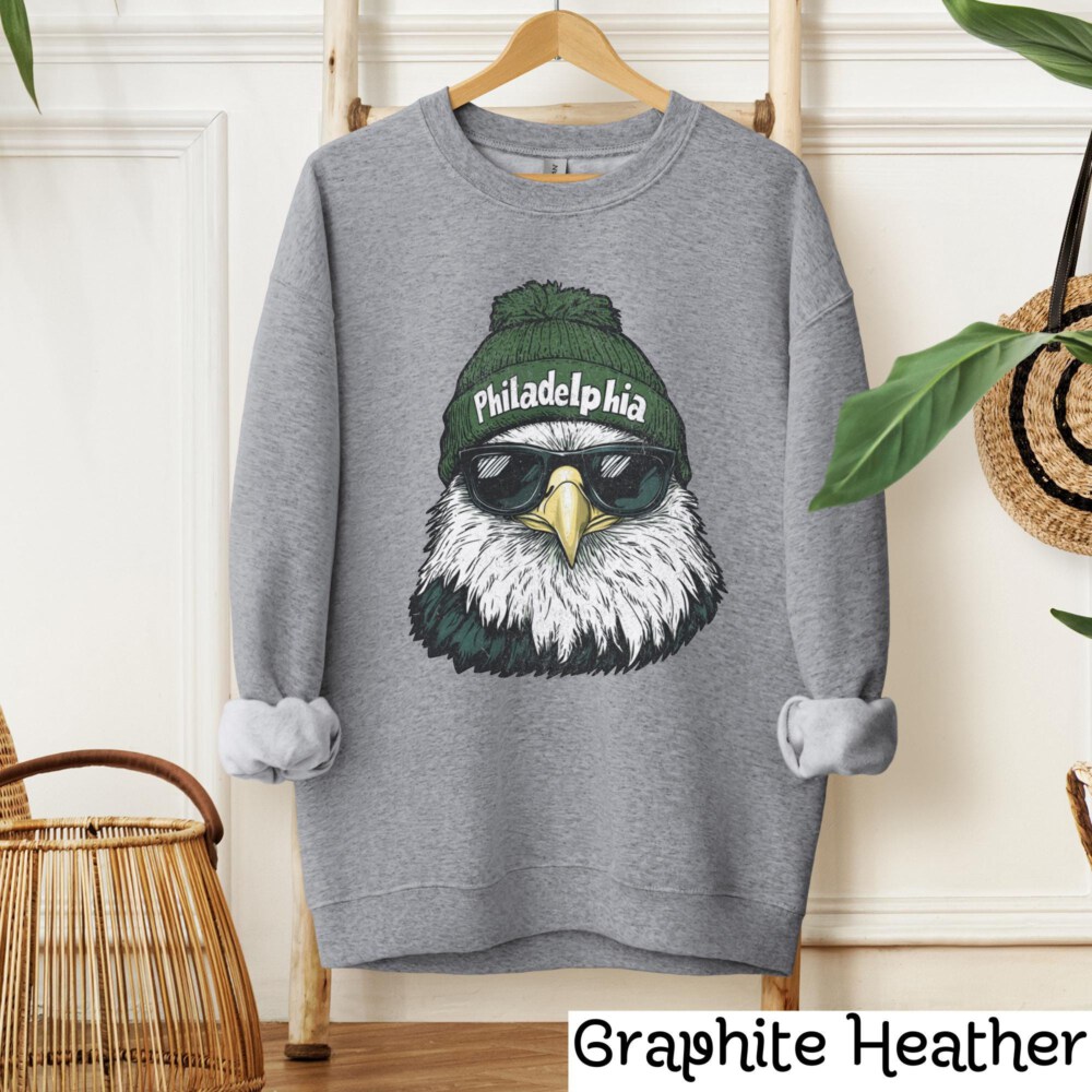 Vintage Philadelphia Football Sweatshirt, Trendy Fan Gifts, Game Day Crewneck, Retro Eagles Apparel, Team Wear, Trendy Gift, Football Fan