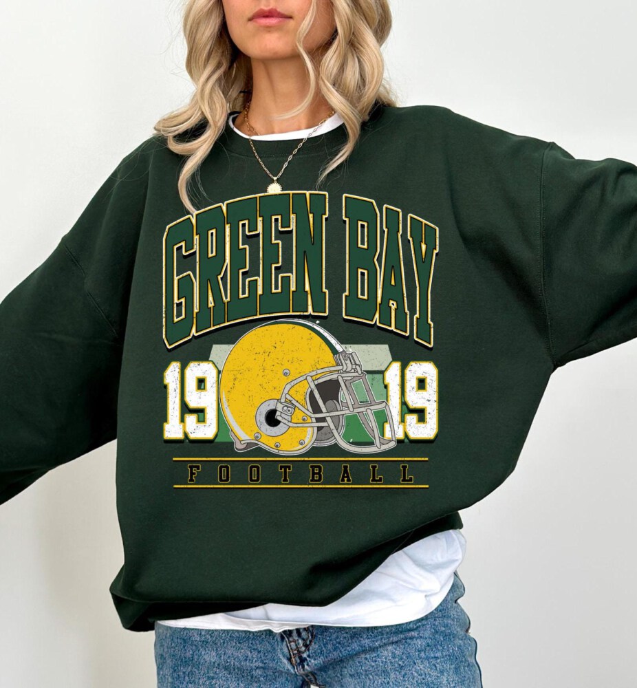 Green Bay Football Vintage Style Sweatshirt, Retro Green Bay Varsity Crewneck T-Shirt, Green Bay T-shirt