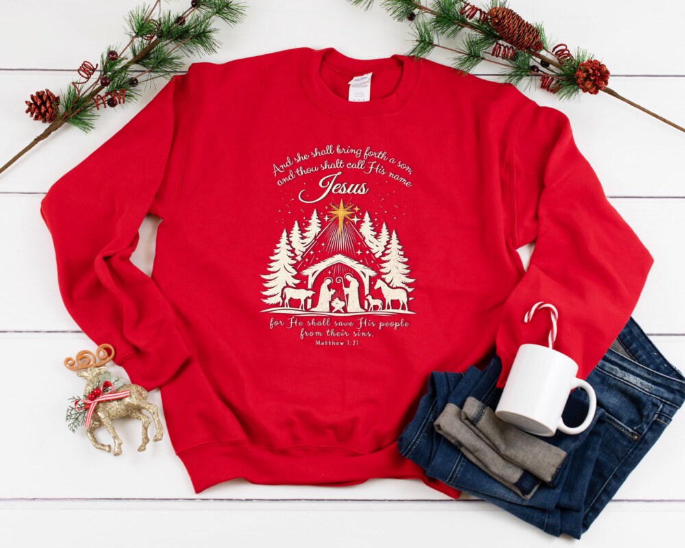 Jesus Is The Reason For The Season Sweatshirt, Christmas Christian Gift, Religious Christian Christmas Faith Shirt, Christmas Jesus Quotes