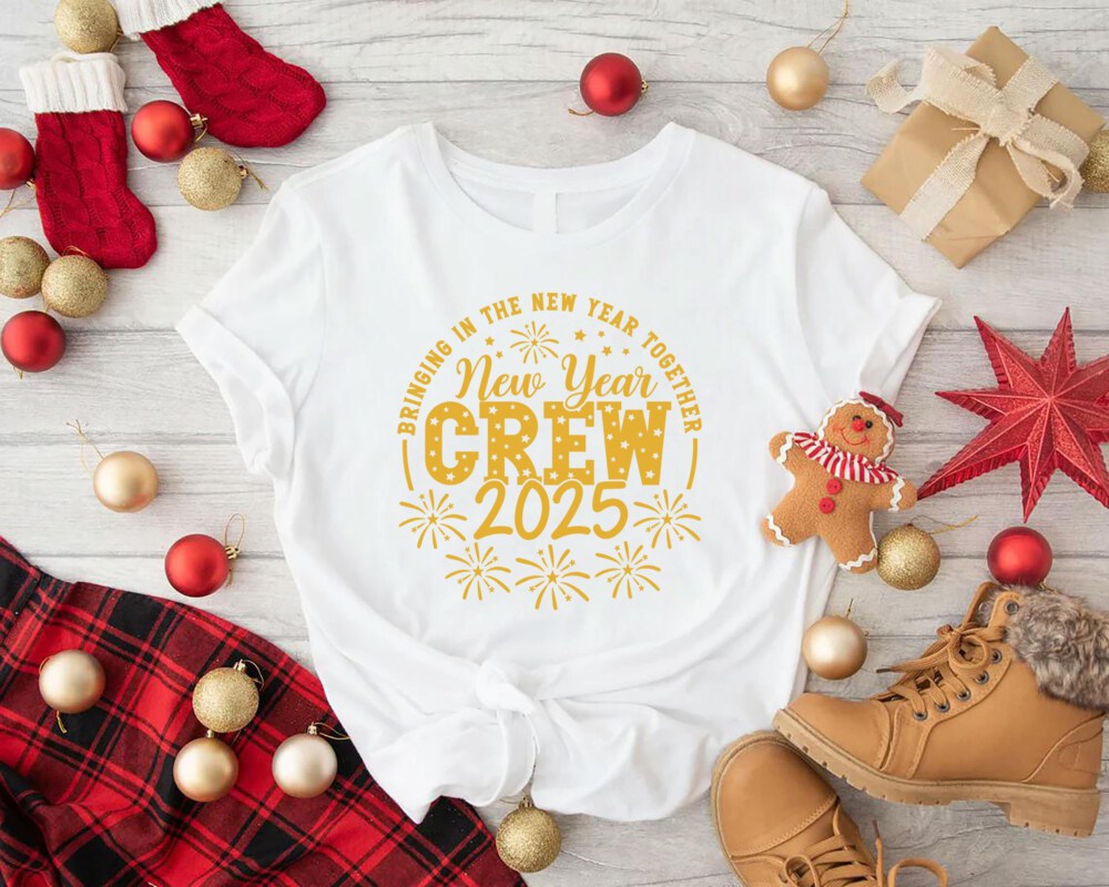 New Year Crew 2025 Shirt, Matching New Year Shirts, Matching Family Tees, Couple New Year Matching Shirt, Bringing In The New Year Together