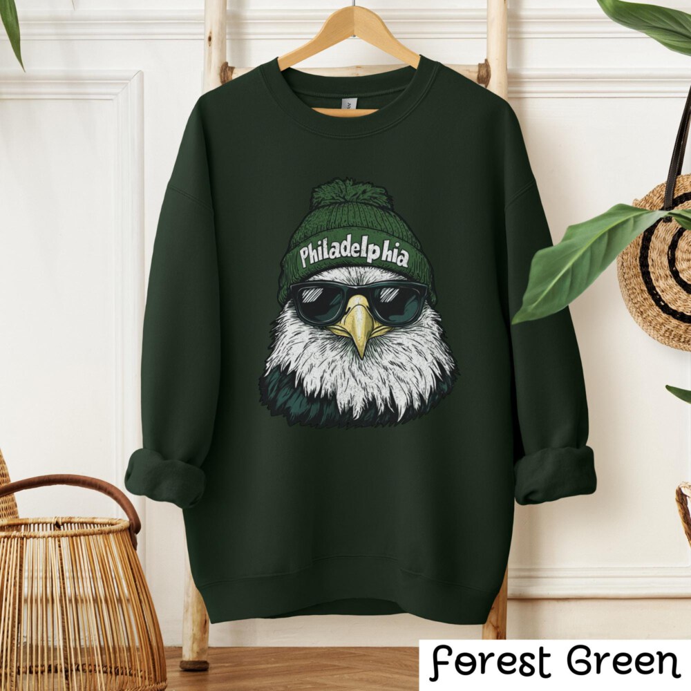 Vintage Philadelphia Football Sweatshirt, Trendy Fan Gifts, Game Day Crewneck, Retro Eagles Apparel, Team Wear, Trendy Gift, Football Fan