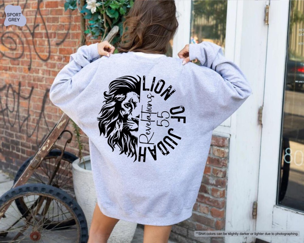 Lion Of Judah Hoodie, Aesthetic Christian Sweatshirt, Jesus Lover Sweatshirt, Christian Hoodie,Revelations 5:5,Bible Verse Hoodie,Bible Gift