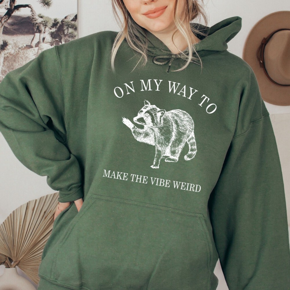 Raccoon Meme Sweatshirt, Cute Raccoon Hoodie For Men/Women Birthday Gift, Trash Panda Hoodie, Animal Rescue Hoodie, Funny Raccoon Hoodie