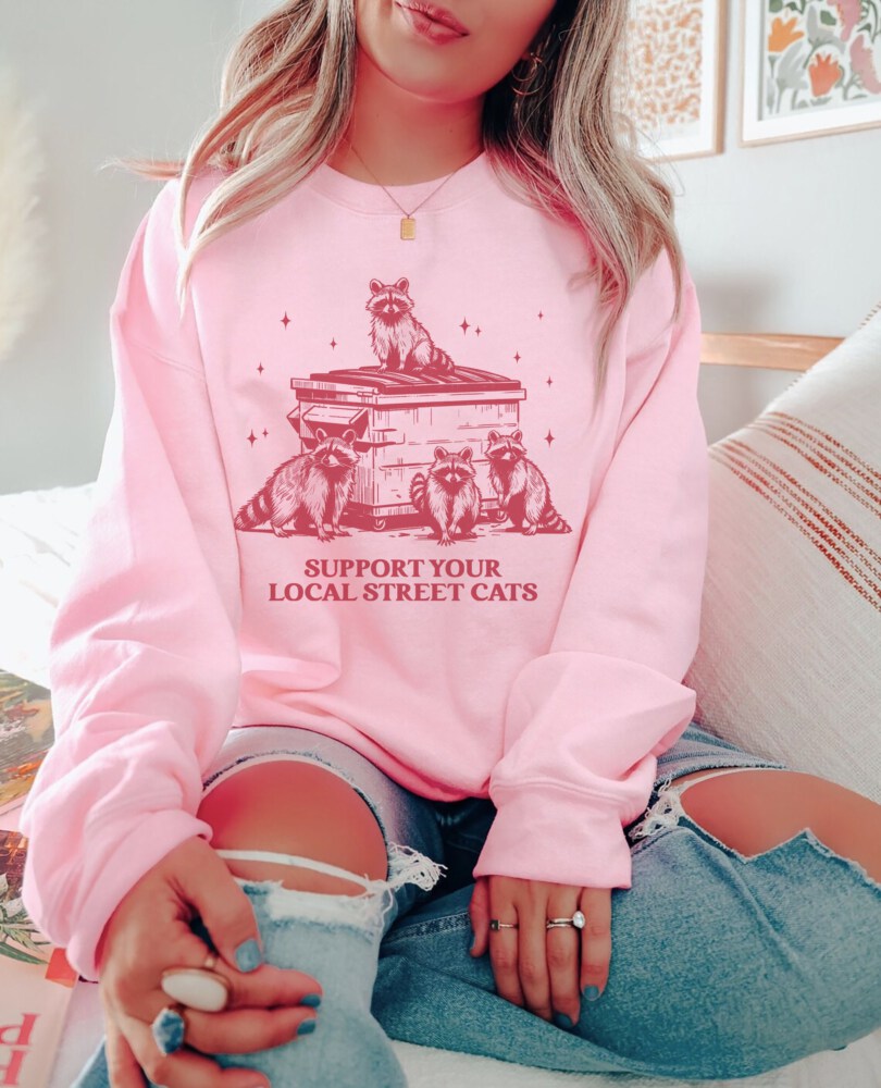 Funny Raccoon Sweatshirt Racoon Gifts Racoon Sweater Raccoon Meme Racoon Crewneck Animal Lover Gift Trash Panda Cute Racoon Gifts Meme Gifts