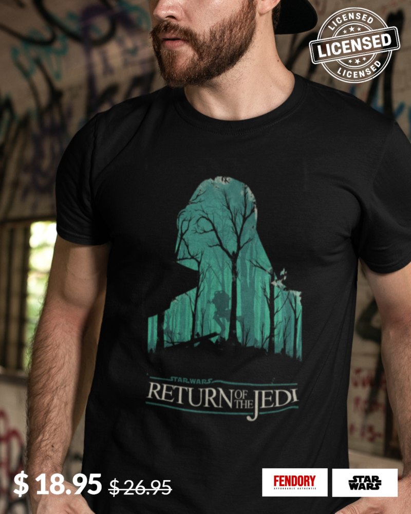 Men's Star Wars Darth Vader Forest Helmet Adult T-Shirt