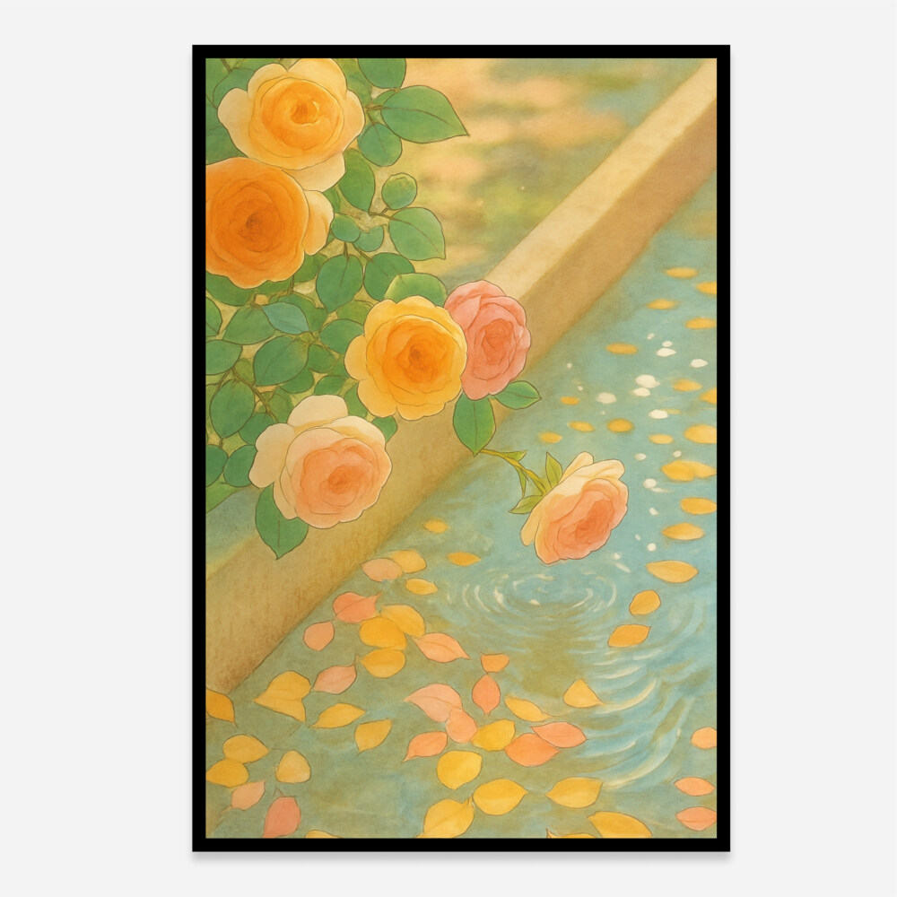 Rose By The Lake Aesthetic Art Print