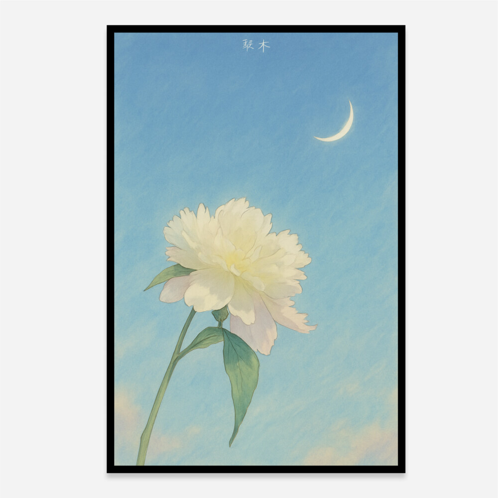 A White Flower Aesthetic Art Print