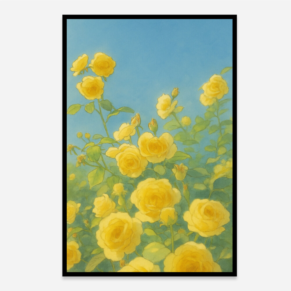 Yellow Rose Aesthetic Art Print