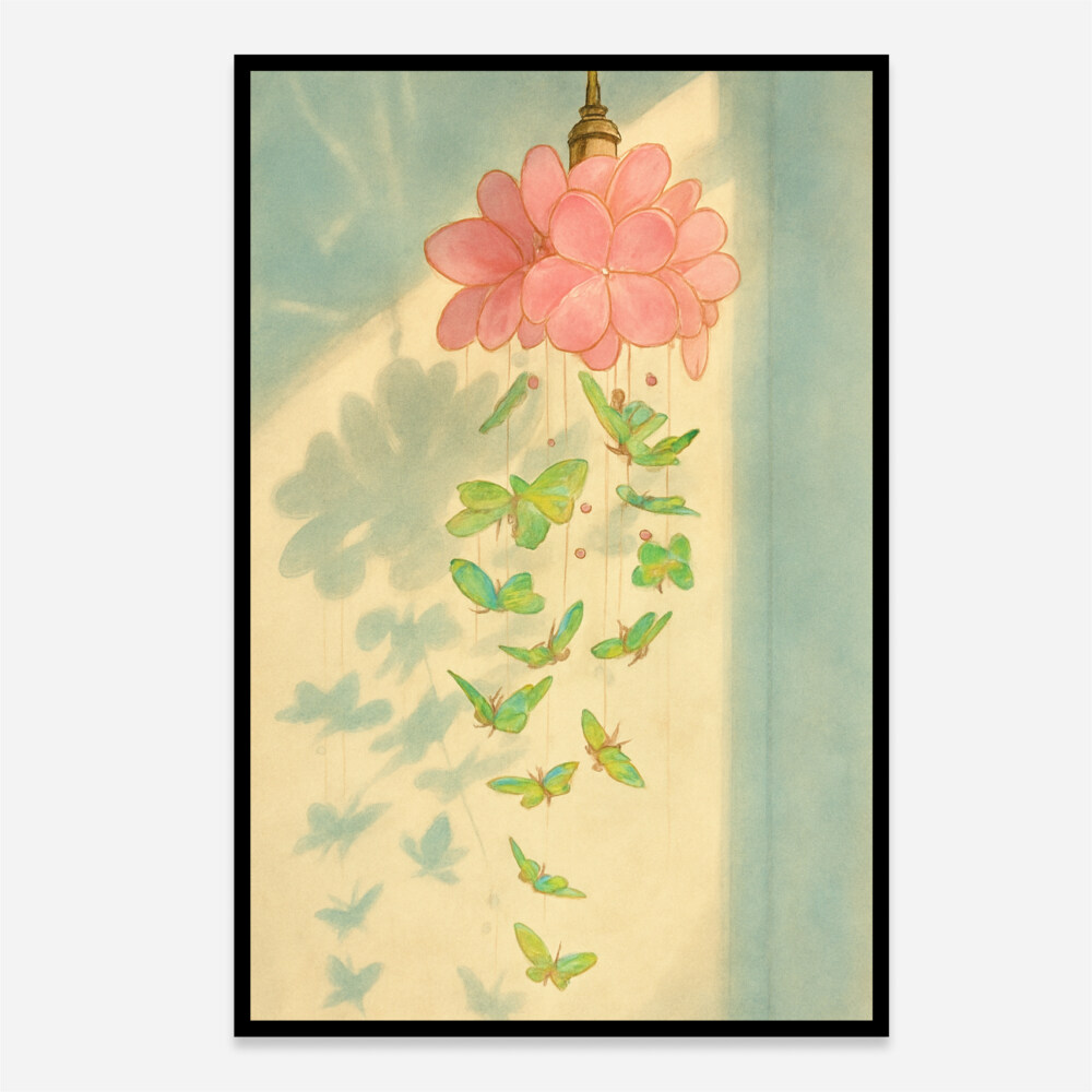 Hanging Flower Cluster Aesthetic Art Print