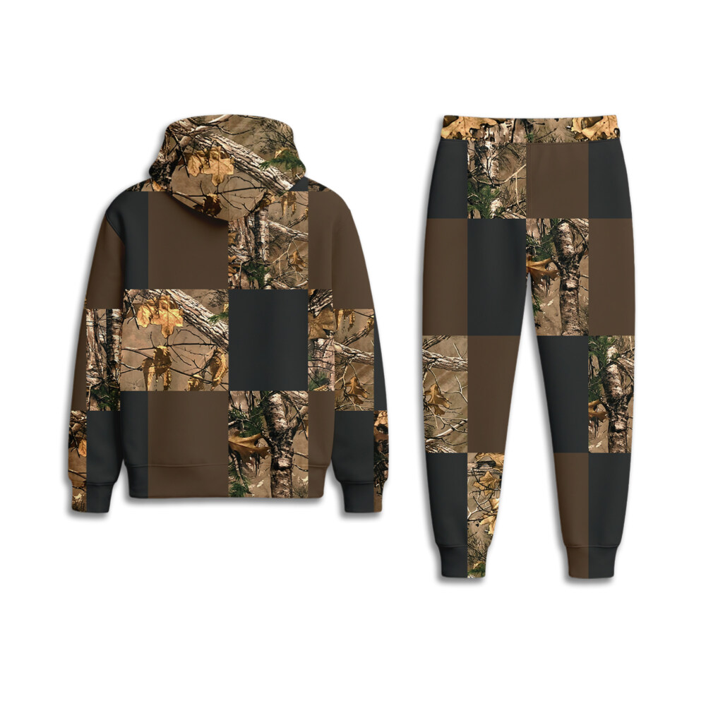 Nike Camo Brown Patch - Hoodie & Joggers Set
