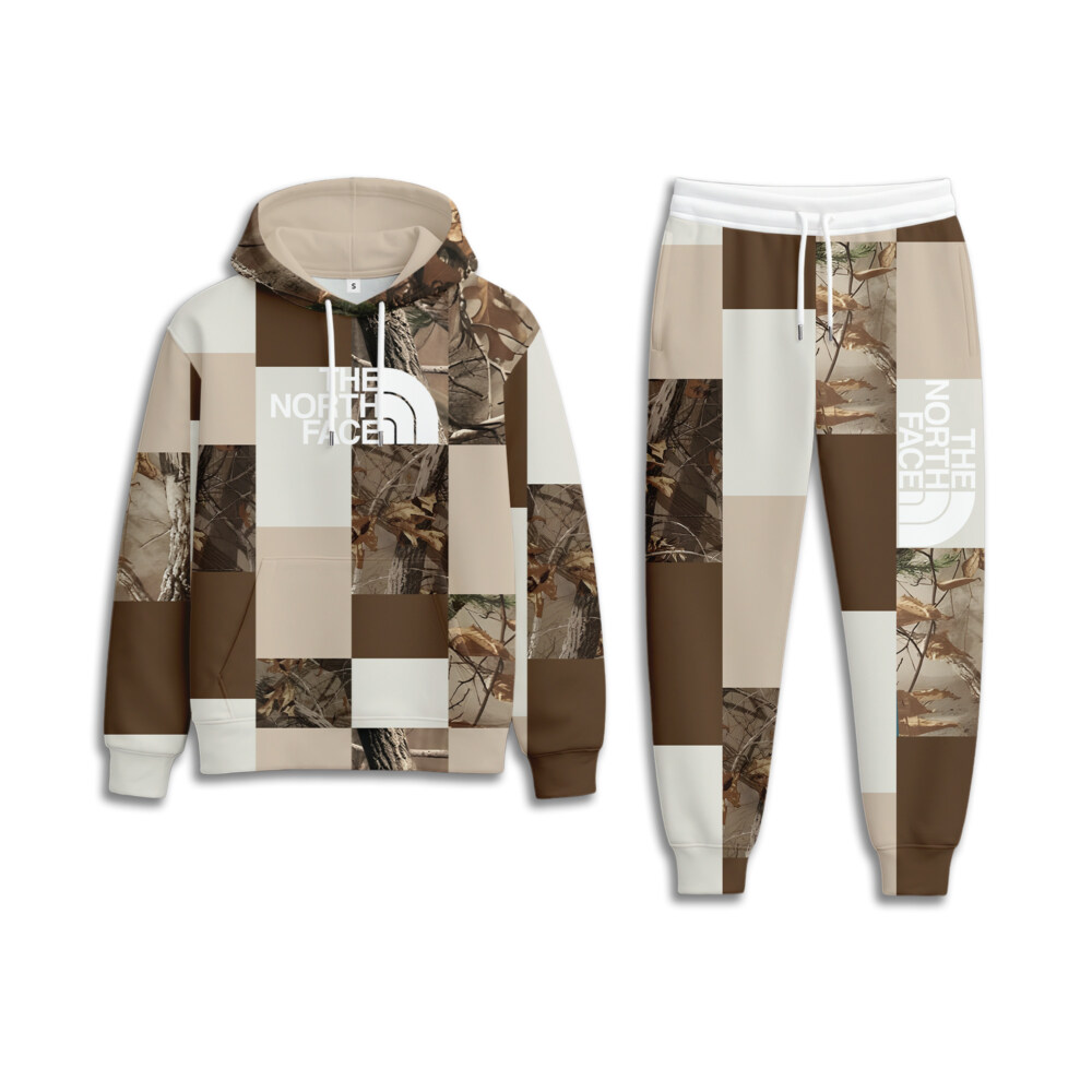 The North Face Camo Beige - Hoodie & Joggers Set