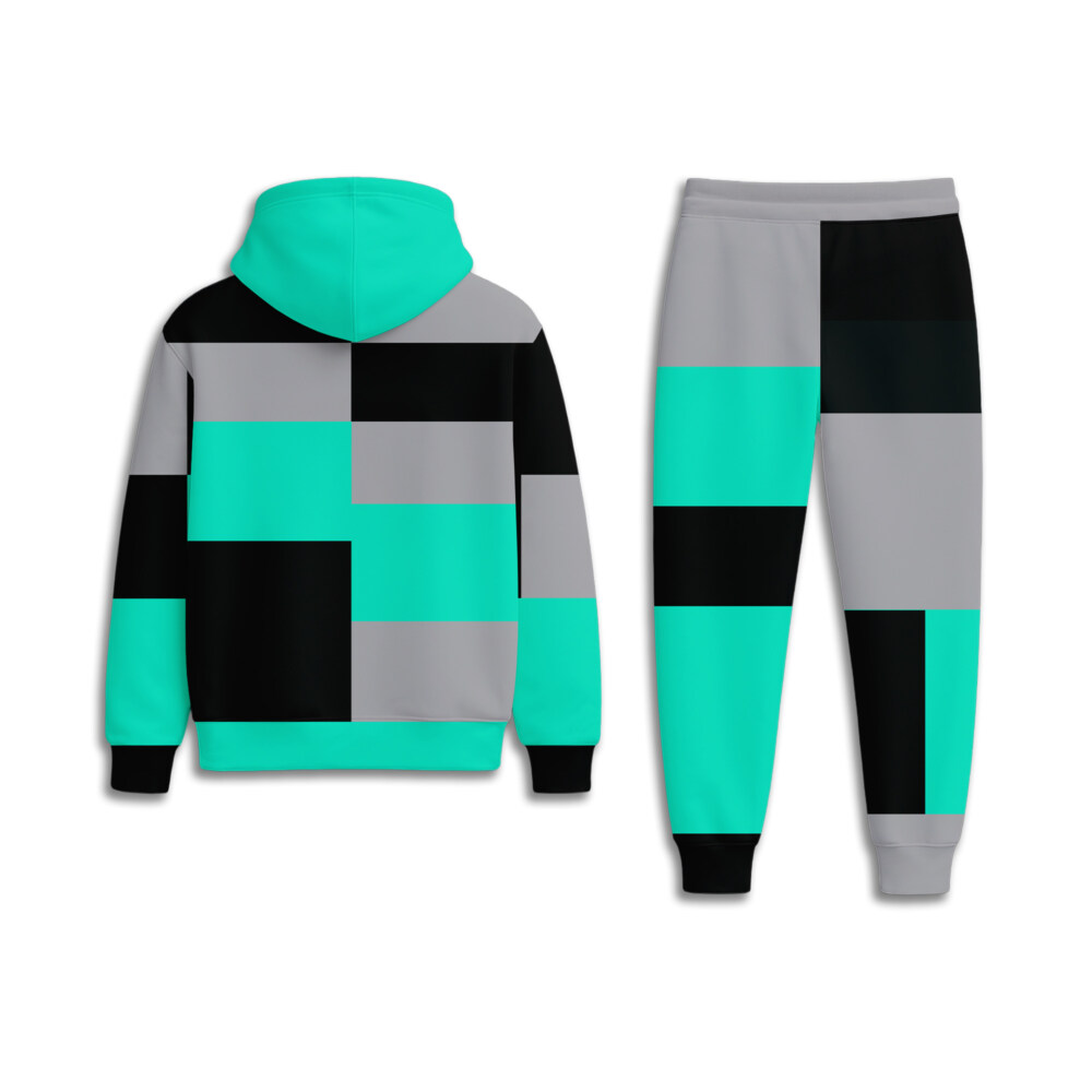 Nike Teal & Grey Colorblock - Hoodie & Joggers Set