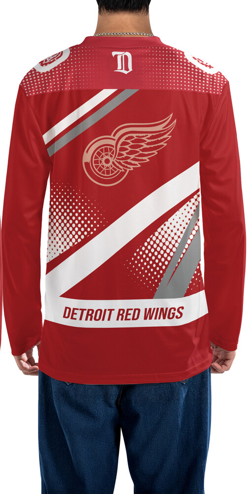 DETROIT RED WINGS – Dynamic Stripes Neck Hockey Jersey 