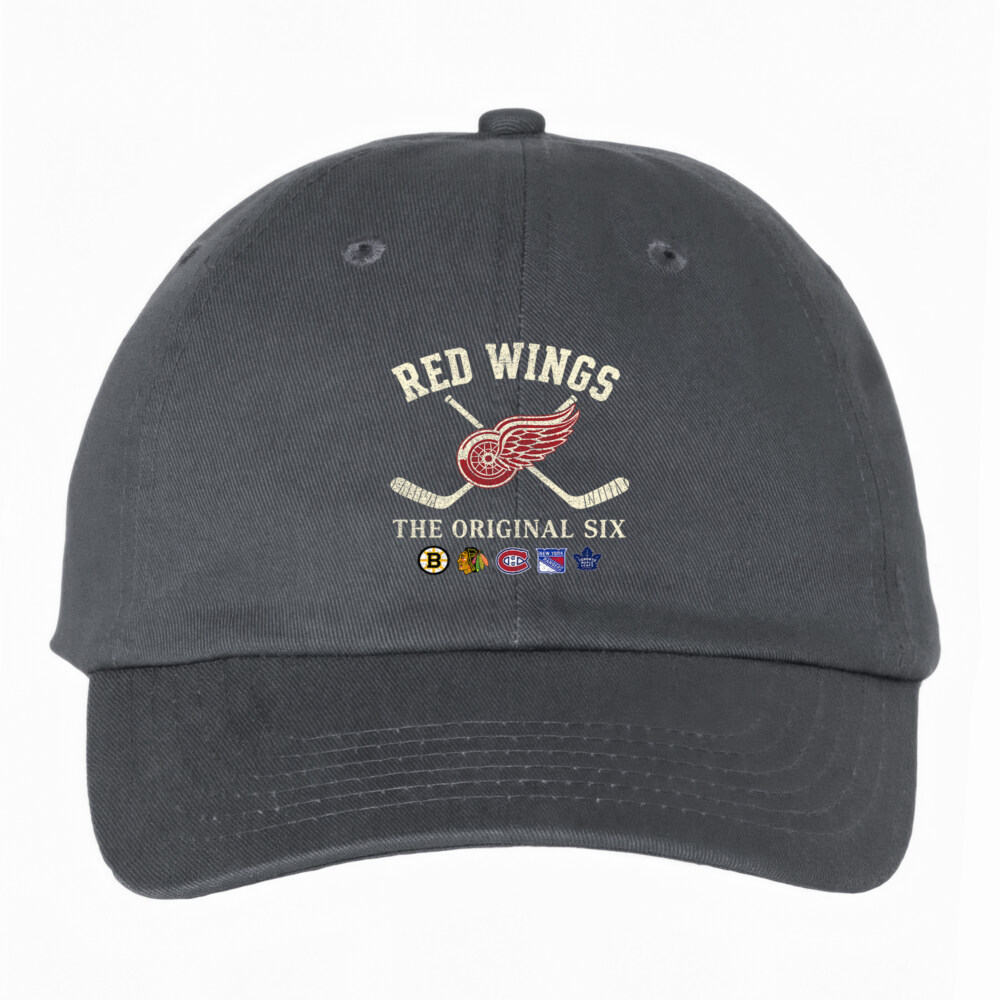 DETROIT RED WINGS - Bio-Washed Classic Dad Hat - The Original Six